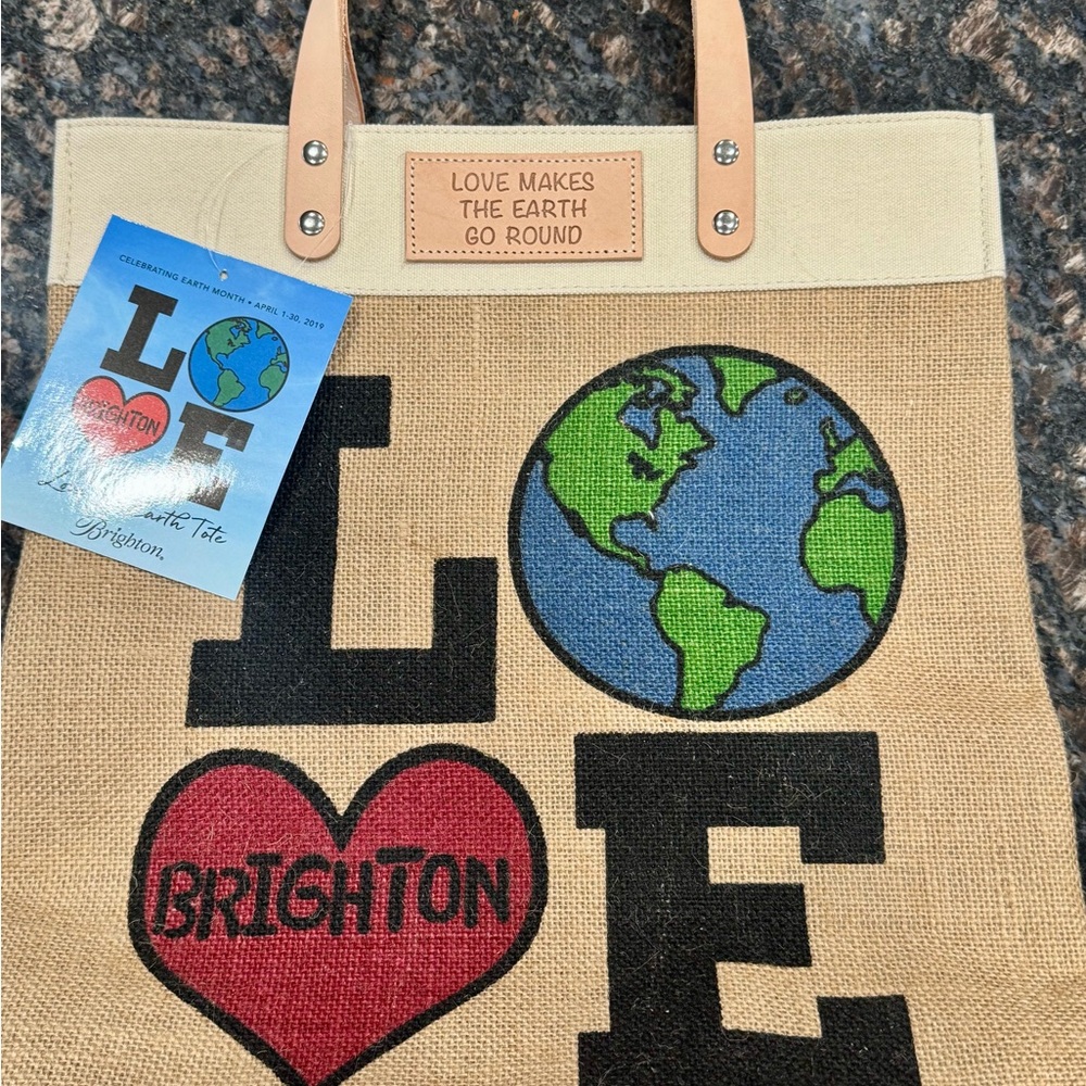 Brighton tote, new with tag          “Love Makes the Earth Go Round”